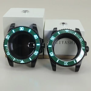 Cajas de reloj negras 40 mm cristal de zafiro para nh34 nh35 nh36 nh38/8215/2824 - Imagen 1 de 29