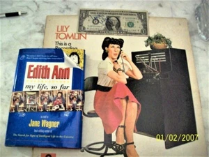LILY TOMLIN multi signed Items Plus Xtra Record & TeeShirt BOOK, Album plus more - Picture 1 of 11