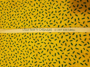 Cotton Fabric Yellow 42" x 1 yd* Little Bear & Cottontail RJR Fabrics 2007 - Picture 1 of 3
