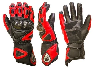 GUANTI MOTO PELLE CON PROTEZIONI CARBONIO KEVLER - Imagen 1 de 4