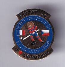 RARE PINS PIN'S .. SPORT HIVER ICE HOCKEY SUR GLACE FRANCE TCHECOSLOVAQUIE ~FL