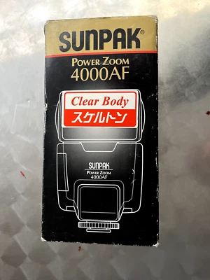 RARE! Sunpak 4000 AF TRANSPARENT - CLEAR BODY - Blitzgerät Blitz - OVP - Bild 1 von 4