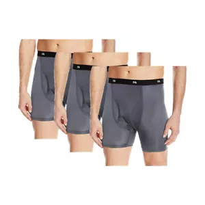 Paquete de 3 calzoncillos Stacy Adams gris absorbente de humedad confort M-L-XL-XXL NUEVO CON ETIQUETAS - Imagen 1 de 1