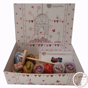 Heidifeathers® Hand Drop Spindel Spinnen Starter Kit - Merino & Bambuswolle - Bild 1 von 10