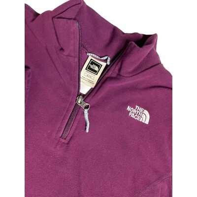 The North Face Niñas XL 1/4 Cremallera Pullover Púrpura Polar Sudadera Informal Exterior Foto 1 de 4