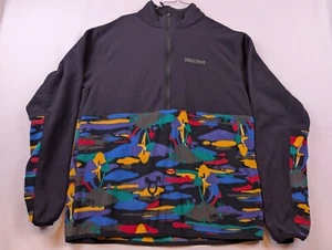 Marmot Fleece Jacket Men Large Multicolor Camping Rocklin Pride 1/2 Zip Pullover - Picture 1 of 6