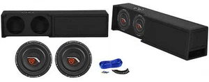 (2) 10" 4-Ohm Subwoofers+Ported Upfire Sub Box For 2019 Dodge Ram Crew Cab - Picture 1 of 11
