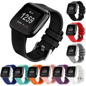 StrapsCo Silicone Rubber Watch Band Strap for Fitbit Versa / 2 / Lite - Picture 1 of 3