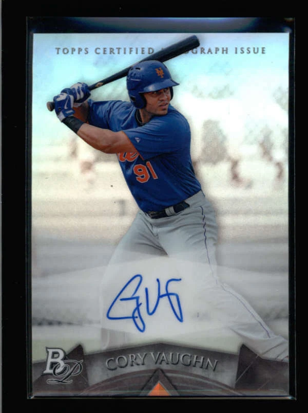 CORY VAUGHN 2014 BOWMAN PLATINUM ROOKIE REFRACTOR AUTOGRAPH AUTO AK7974 - Image 1 of 1