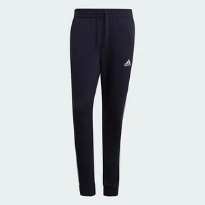 adidas men Essentials French Terry Tapered-Cuff 3-Stripes Pants in Legend Ink - Picture 1 of 4