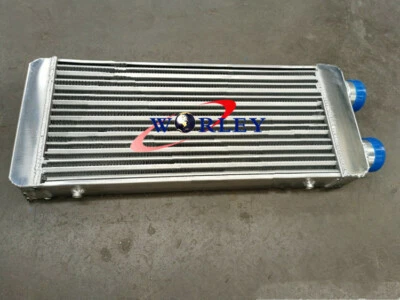 Front Mount Aluminum turbo Intercooler 600x300x70mm same side 76mm Inlet/Outlet - Image 1 of 4