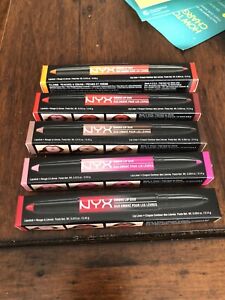 5x NYX Ombre Lip Duo Lipstick/Liner Shades 2,3,5,6,11 Boxed Nude,pink,Red,Brown