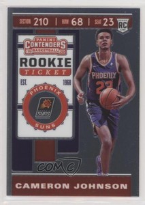 2019 Contenders Premium Photo Variation Season Ticket Cameron Johnson Rookie RC
