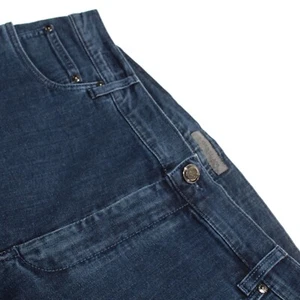 Corneliani NWOT 5 Pocket Jeans Size 40 US Solid Blue Cotton Blend - Picture 1 of 12
