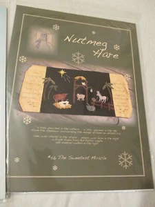 Nutmeg Hare Pattern #56 THE SWEETEST MIRACLE Applique Table Runner 14" x 31.5" - Picture 1 of 6