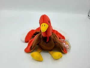 TY Beanie Baby - GOBBLES il tacchino (5,5 pollici) - Foto 1 di 6