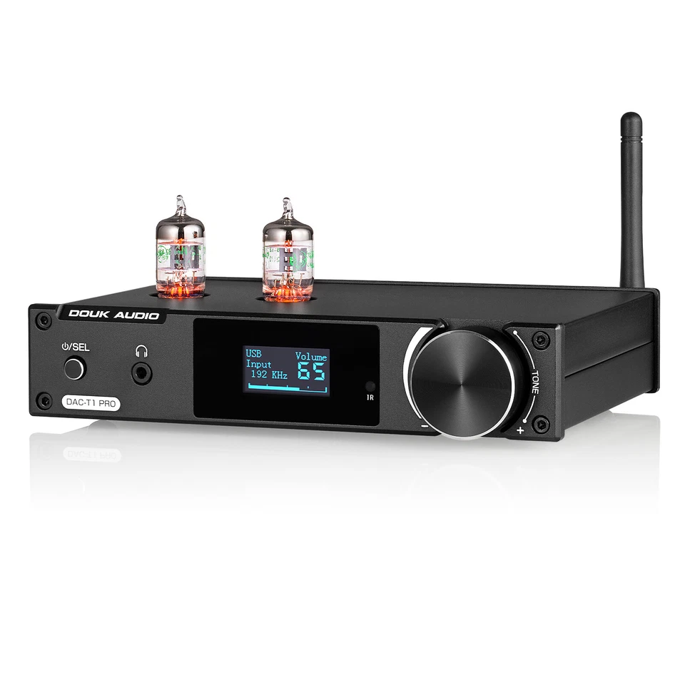 DOUK AUDIO HiFi Bluetooth Tube Preamp S/PDIF Speaker Receiver Audio Converter DAC APTX-HD