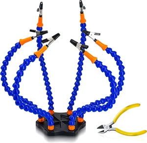 Third Hand Soldering PCB Holder Tool Six Arms Octopus Helping Hands Crafts Wo... - Picture 1 of 7