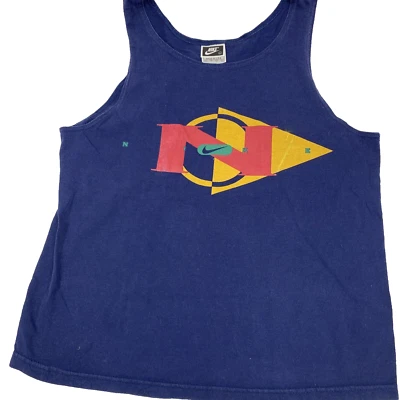 Vintage Nike tank top boys large 14-16 navy blue Flawed see photos* - Image 1 of 4