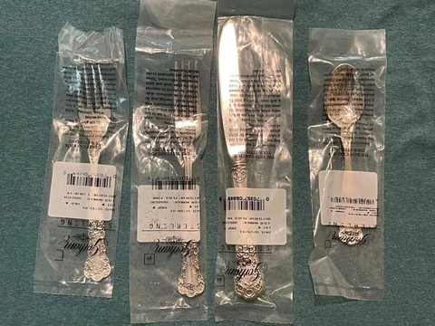 Factory SEALED 4-Piece Sterling Place Setting Buttercup Pattern Gorham NO MONO Cover