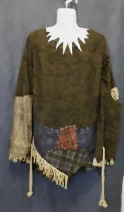California Costumes Scarecrow Tunic Top With Patches Halloween Costume Size XL - Picture 1 of 12