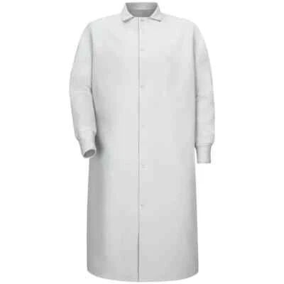 Red Kap Men's Gripper Front Spun Polyester Pocketless Butcher Coat W/ Knit Cuffs - Image 1 of 2
