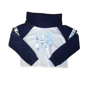 Crazy8 Boys Navy Blue & White Sweatshirt Size 6-12M - Stylish & Cozy! - Picture 1 of 3