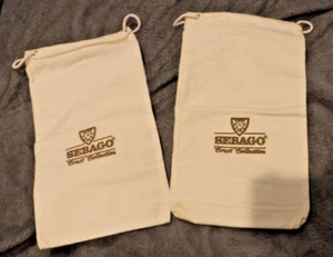 SERAGO CREST COLLECTION Cloth Dust Bags Lot Of 2 Shoe Bags  Drawstring Closure - Picture 1 of 2