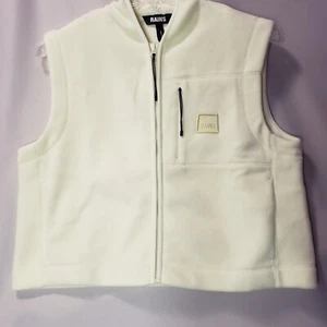 Chaleco Rains para mujer de paja grande lana amarillo pálido con cremallera completa - Imagen 1 de 16