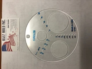 1/16" Klar Acryl Geformt Quilt Vorlagen - Kreis 17 Größen in einem - Bild 1 von 1