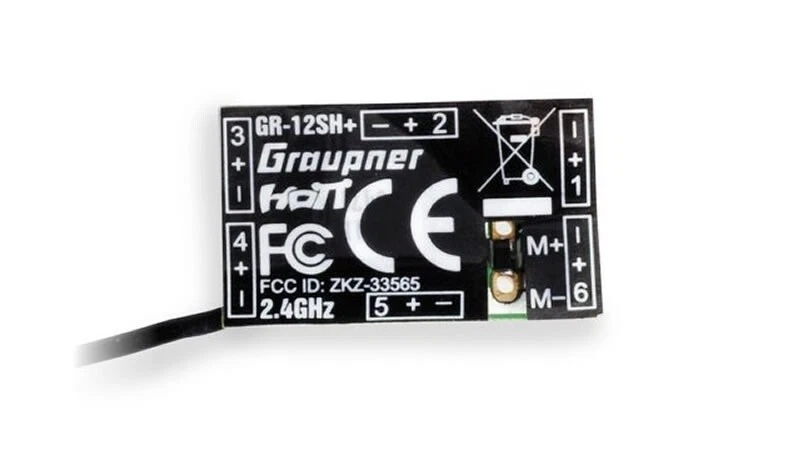 Graupner GR-12SH+ HoTT - 2.4 GHz Empfänger - 33565 - Bild 1 von 1
