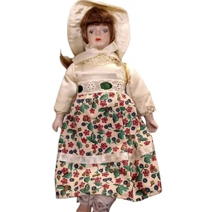 Vintage 1983 Dezember Mädchen Gorham Puppe Ornament Porzellan Gesicht Monat Sammlung - Bild 1 von 7