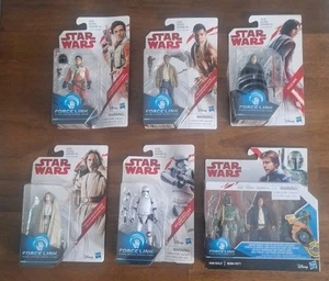 Lotto di action figure Star Wars Force Link 3,75" Boba Fett Han Solo Kylo Ren Luk - Foto 1 di 15