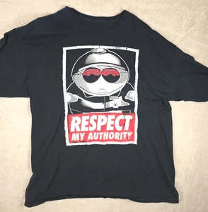 Camisa South Park Cartman Para Hombres 2XL Negra Respect My Authority Gráfica Comedia Camiseta - Imagen 1 de 8