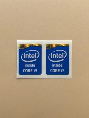 2x OEM Intel Core i3 Desktop / Laptop sticker label (NEW) 11mm x 21mm - Image 1 of 2