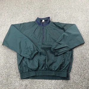 VTG Jerzees Jacket Mens M Green Nylon Pullover Anorak Windbreaker 90s Y2K Retro - Picture 1 of 12
