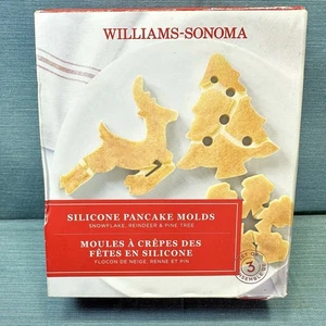 Williams Sonoma Stampi per Pancake Natalizi Set di 3 - Albero, Renna, Fiocco di Neve NUOVO - Foto 1 di 11