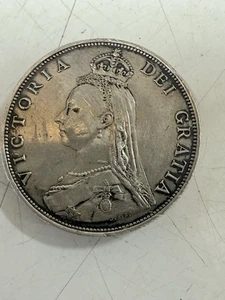 1887 Double Florin-featuring Queen Victoria - Picture 1 of 2
