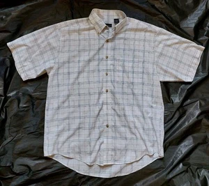 Van Heusen Short Sleeve White Check Shirt Suze M - Picture 1 of 6