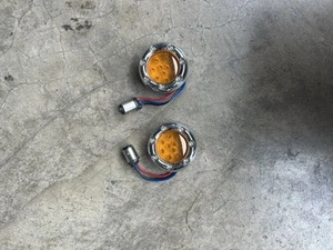 Arlen Ness Black Amber LED Motorcycle Front Turn Signal Kit Harley Davidson - Picture 1 of 1