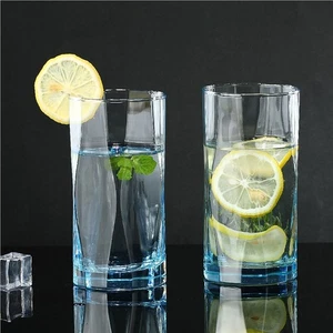 6 Highball Drinking Tumblers Glasses Tall Glass Water Juice Cocktail Set 425ml - Picture 1 of 4