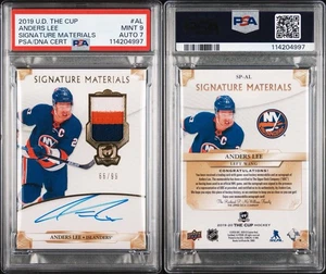 Anders Lee New York Islander # 66/99 Patch Auto PSA 9 SP-AL 2019 UD The Cup Card - Picture 1 of 3