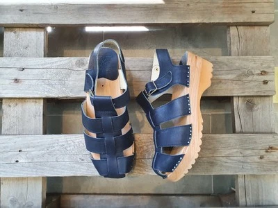 Tamancos suecos sandálias Troentorp Homer azul tamanho EUA feminino 11 / EUA masculino 8 /UE 41 - Imagem 1 de 4