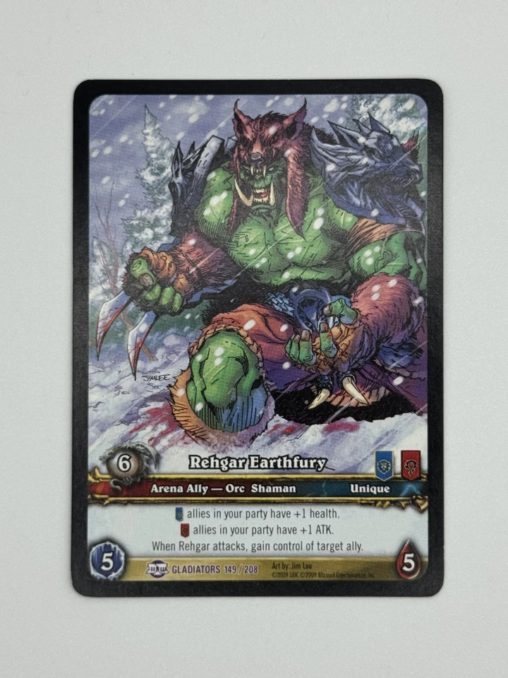 World of Warcraft TCG Gladiators 149/208 Extended Art Rehgar Earthfury - Image 1 of 1