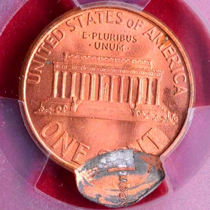 1996 FLIPOVER DOUBLE STRUCK ERROR LINCOLN MEMORIAL CENT! PCGS MS-65 RD - Picture 1 of 3