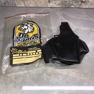 Desantis #81 Black Leather Ankle Holster RIGHT Rig For STAR FIRESTAR Pistol #R60 - Image 1 of 4