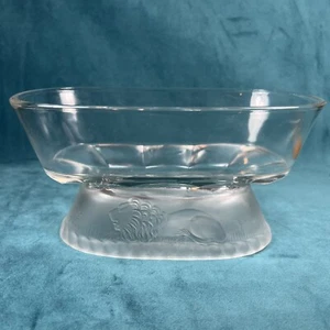 Lion EAPG Frosted Frosted clear Lion Compote Base Gillinder & Sons Lion Dish - Picture 1 of 12