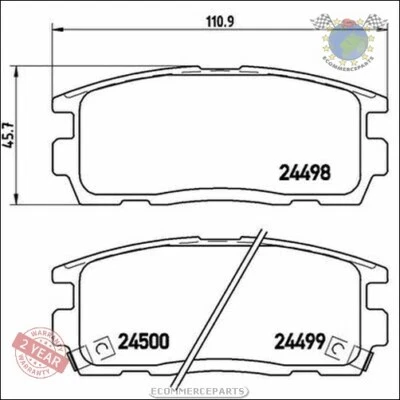 Kit Plaquettes Brembo Arrière pour CHEVROLET CAPTIVA OPEL ANTARA A VAUXHALL - Photo 1/4