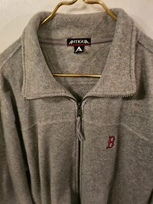 Official Antigua Boston Red Sox Full Zip Fleece Large Sweater MLB - Image 1 of 4