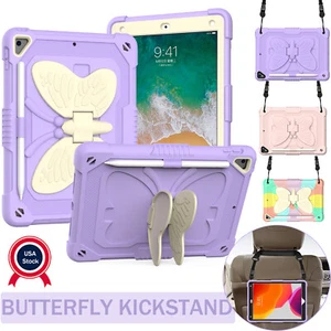 Heavy Duty Butterfly Stand Case For iPad 9th 8th 7th 6th 5th Gen 10.2 Shockproof - Picture 1 of 32